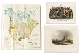 (NATIVE AMERICANS.) Group of 26 mostly hand-colored engraved or lithographed book plates.